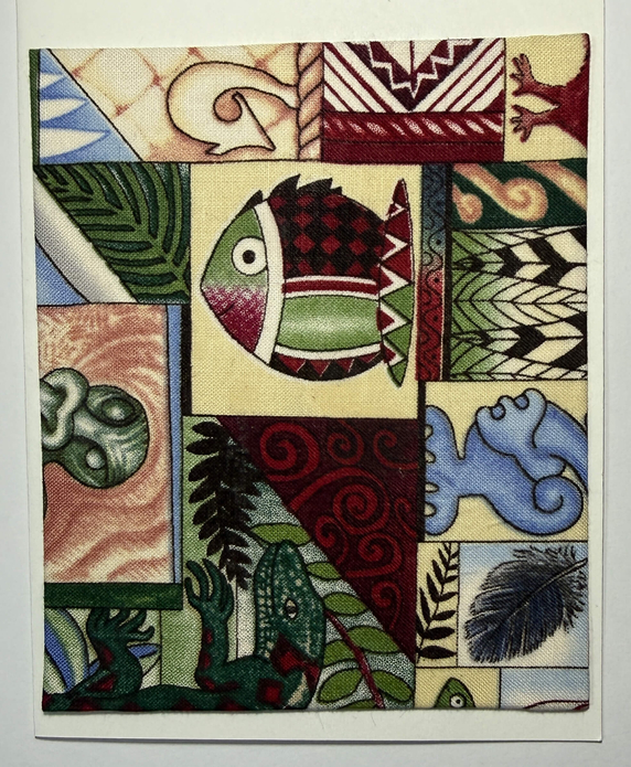Sold Art. Use "Contact Linda" to order a similar work. FabriCard Art Card (FC-6713) 4.25" W x 5.5" H