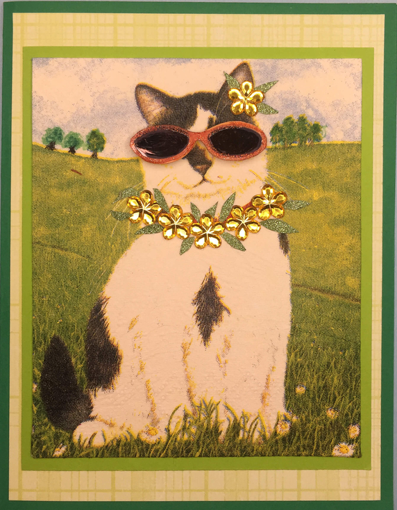 One Of A Kind Art Card  OK-7221, 4.25" W  x  5.5" H