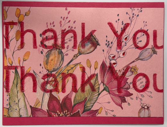 Sold Art. Use "Contact Linda" to order a similar work. x-Sold-Art-One Of A Kind Art Card (OK-8245) 5.5" W x 4.25" H