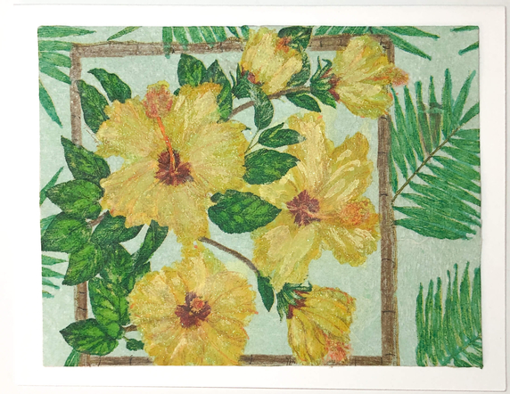 Tropical Impression Art Card (TI-0479) 5.5" W  x  4.25" H