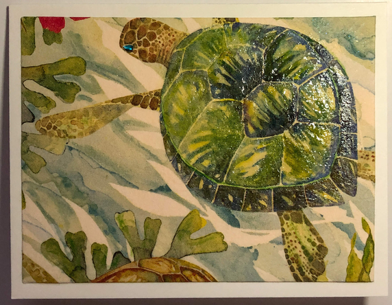 Tropical Impression Art Card (TI-0491) 5.5" W  x  4.25" H