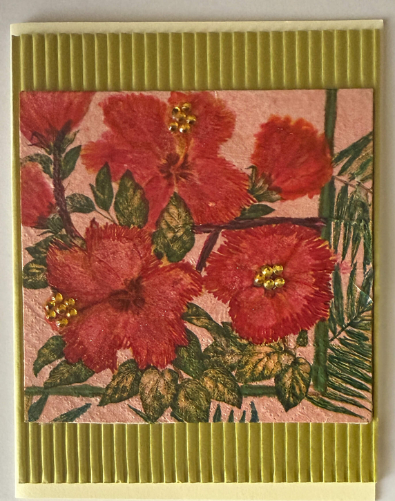 Tropical Impression Art Card (TI-0528) 4.25" W  x  5.5" H