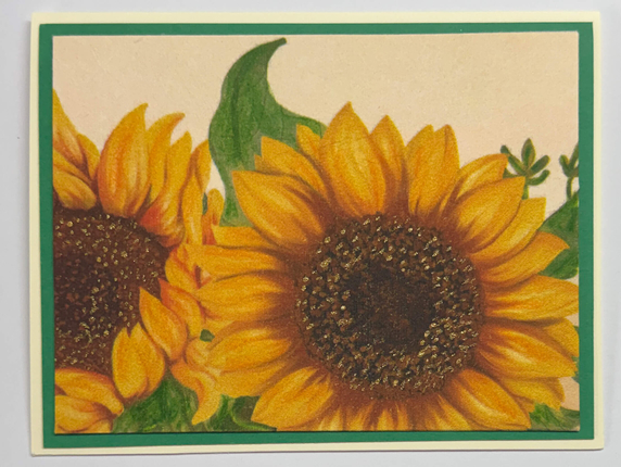 Sold Art. Use "Contact Linda" to order a similar work. Tropical Impression Art Card (TI-0607) 5.5" W x 4.25" H