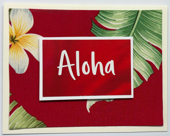 Sold Art. Use "Contact Linda" to order a similar work. x-Sold-Art-Tropical Impression Art Card (TI-0630) 5.5" W x 4.25" H