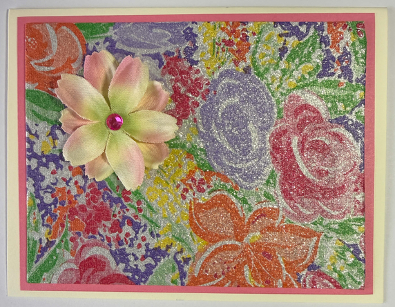 x-Sold-Art-Tropical Impression Art Card (TI-0649) 5.5" W  x  4.25" H