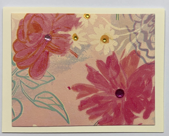 Sold Art. Use "Contact Linda" to order a similar work. x-Sold-Art-Tropical Impression Art Card (TI-0663) 5.5" W x 4.25" H