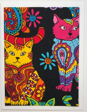 Sold - Use "Contact Linda" to order a similar piece. x-Sold-Art-FabriCard Art Card FC-4854 4.25" W  x  5.5" H