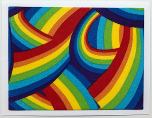 Sold - Use "Contact Linda" to order a similar work. FabriCard Art Card (FC-5214) 5.5" W  x  4.25" H