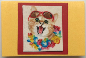 Sold - Use "Contact Linda" to order a similar work. Gift Enclosure Art Card (GE-4838) 4" W  x  2.25" H