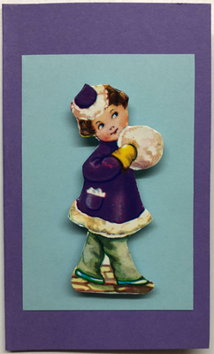 Sold - Use "Contact Linda" to order a similar work. Gift Enclosure Art Card (GE-4877) 2.25" W  x  4" H