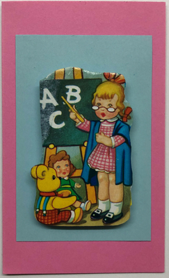 Sold - Use "Contact Linda" to order a similar work. Gift Enclosure Art Card (GE-4879) 2.25" W  x  4" H