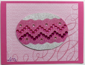 Sold - Use "Contact Linda" to order a similar work. One Of A Kind Art Card (OK-7320) 5.5" W  x  4.25" H
