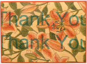 Sold - Use "Contact Linda" to order a similar work. One Of A Kind Art Card (OK-7411) 5.5" W  x  4.25" H