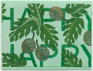 Sold - Use "Contact Linda" to order a similar work. One Of A Kind Art Card (OK-7563) 5.5" W  x  4.25" H