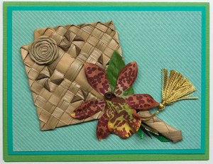 Sold - Use "Contact Linda" to order a similar work. One Of A Kind Art Card (OK-7606) 5.5" W  x  4.25" H