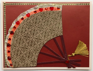 Sold - Use "Contact Linda" to order a similar work. One Of A Kind Art Card (OK-7607) 5.5" W  x  4.25" H