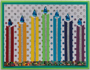 Sold - Use "Contact Linda" to order a similar work. One Of A Kind Art Card (OK-7693) 5.5" W  x  4.25" H