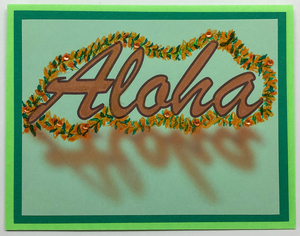 Sold - Use "Contact Linda" to order a similar work. One Of A Kind Art Card (OK-7976) 5" W  x  7.75" H