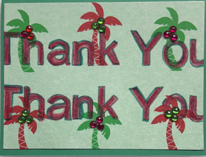 Sold - Use "Contact Linda" to order a similar work. One Of A Kind Art Card (OK-8008) 5.5" W  x  4.25" H