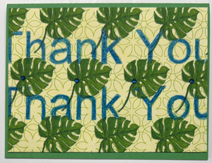 Sold - Use "Contact Linda" to order a similar work. One Of A Kind Art Card (OK-8069) 5.5" W  x  4.25" H