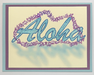 Sold - Use "Contact Linda" to order a similar work. One Of A Kind Art Card (OK-8129) 5.5" W  x  4.25" H