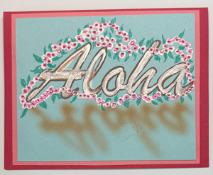 Sold - Use "Contact Linda" to order a similar work. One Of A Kind Art Card (OK-8136) 5.5" W  x  4.25" H