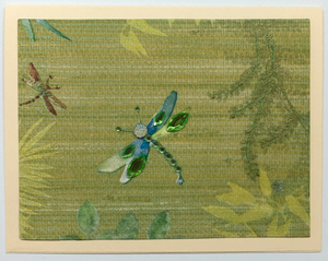 Sold - Use "Contact Linda" to order a similar work. Tropical Impression Art Card (TI-0379) 5.5" W  x  4.25" H