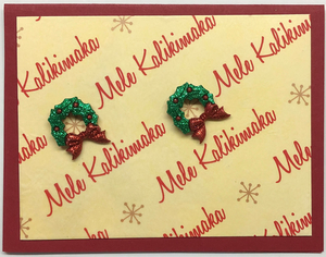 Sold - Use "Contact Linda" to order a similar work. Tropical Impression Art Card (TI-0382) 5.5" W  x  4.25" H