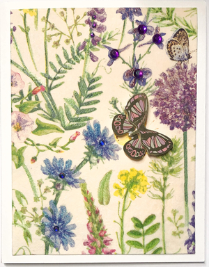 Tropical Impression Art Card (TI-0480) 4.25" W  x  5.5" H