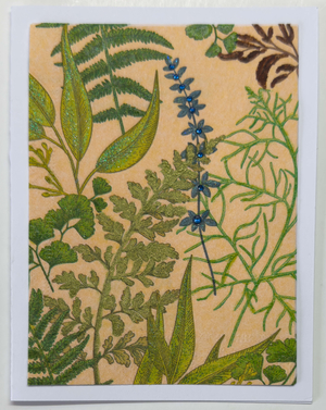 Sold - Use "Contact Linda" to order a similar work. Tropical Impression Art Card (TI-0525) 4.25" W  x  5.5" H