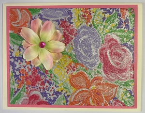 x-Sold-Art-Tropical Impression Art Card (TI-0649) 5.5" W  x  4.25" H