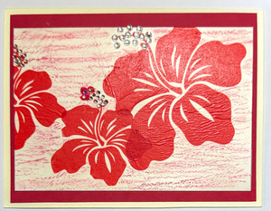 x-Sold-Art-Tropical Impression Art Card (TI-0671) 5.5" W  x  4.25" H