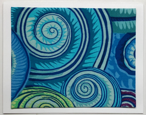 Sold - Use "Contact Linda" to order a similar work. FabriCard Art Card (FC-6093a) 5.5" W  x  4.25" H