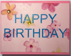 Sold - Use "Contact Linda" to order a similar work. One Of A Kind Art Card (OK-7906) 5.5" W  x  4.25" H