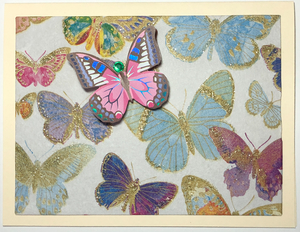 Sold - Use "Contact Linda" to order a similar work. Tropical Impression Art Card (TI-0455) 5.5" W  x  4.25" H