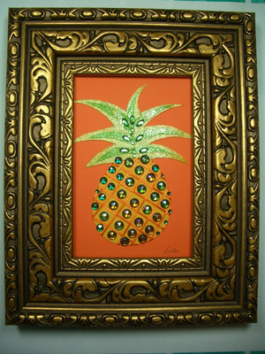 x-Sold-Art-FA-Framed-Pineapple