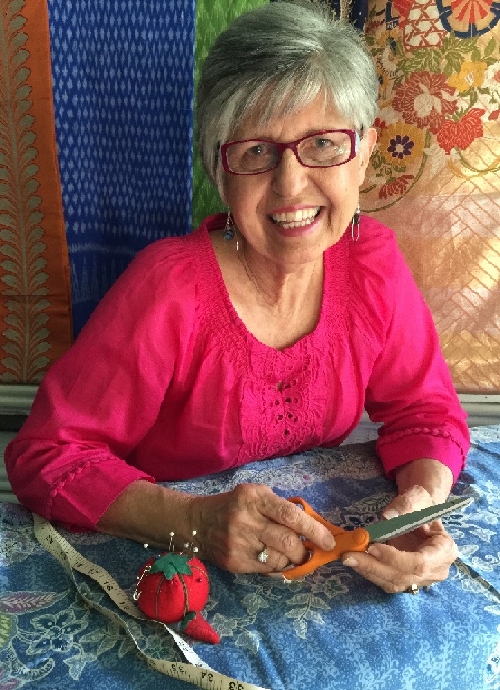 Linda at work in her Hawaii studio